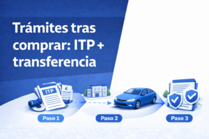 Imagen destacada sobre trámites tras comprar coche de segunda mano con ITP y transferencia paso a paso